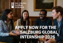 Apply Now: Salzburg Global Seminar Internship 2026 – Fully Funded Salzburg Global Seminar Internship 2026 for international students