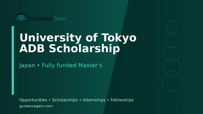 University of Tokyo ADB Scholarship